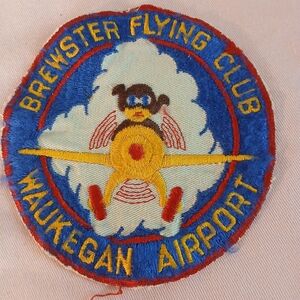 Vintage Brewster Flying Club Waukegan Airport Patch